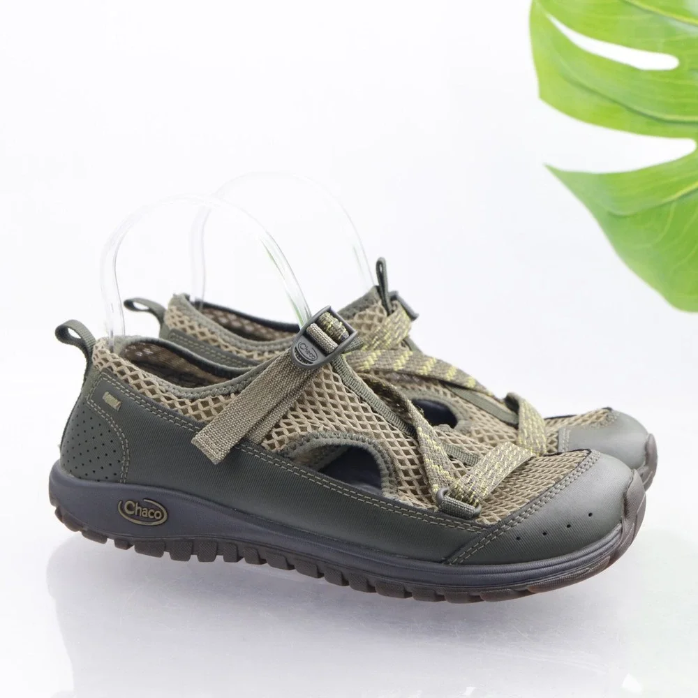 Chaco Boys Kids Sandals Shoes Size 6 Green Mesh Fisherman Hiking Water Outdoor